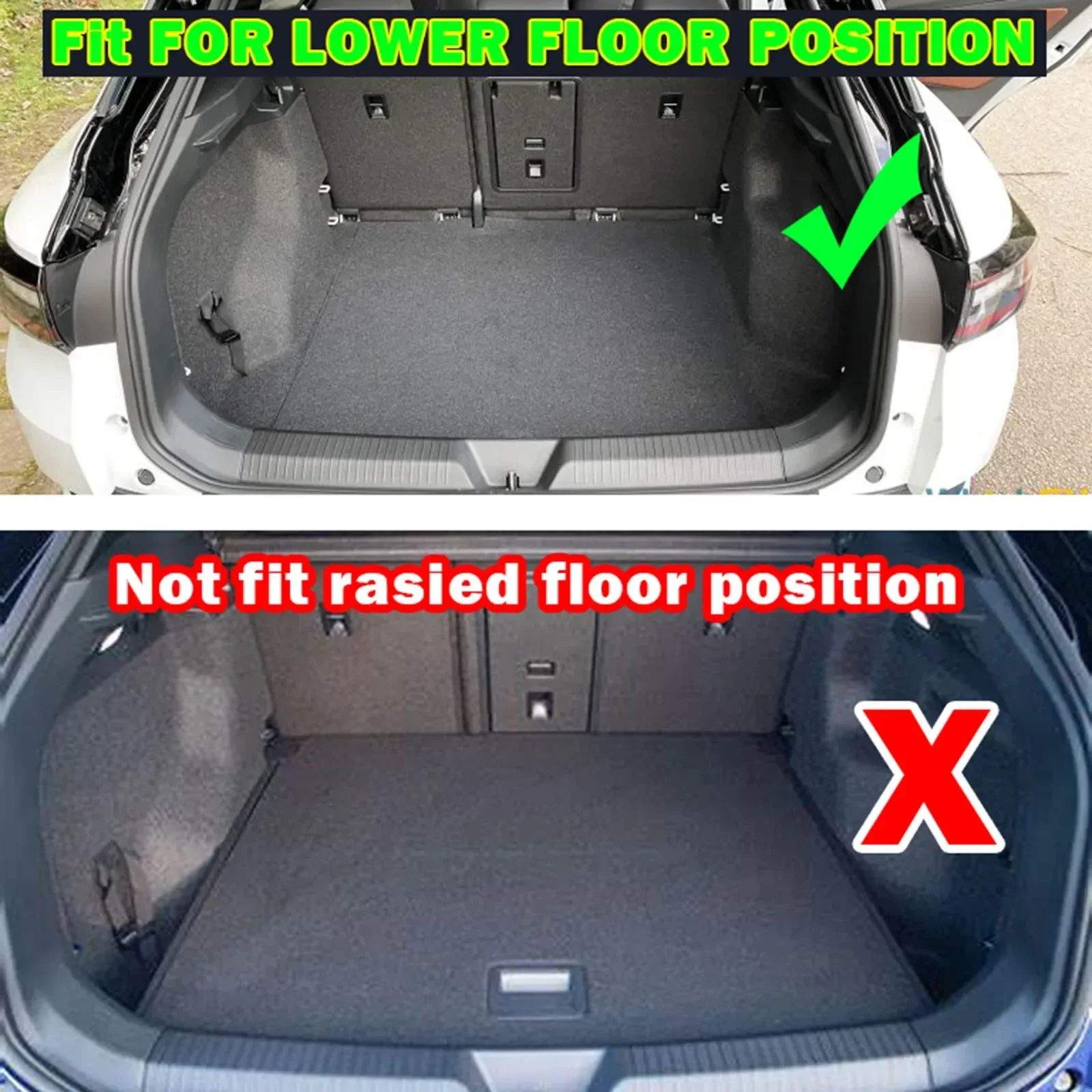 موقف أقل سيارة الخلفي التمهيد بطانة البضائع صينية الجذع الكلمة حصيرة لشركة فولكس فاجن ID.4 ID4 2020 2021 2022 2023 مصممة غطاء السجاد الأمتعة #3