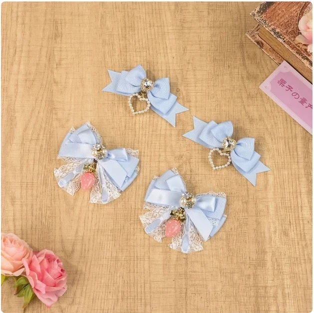 Słodkie słodkie spinki do włosów modne spinki do włosów styl japoński nowe nakrycia głowy Lolita Handmade księżniczka Bowknot Lolita spinki do