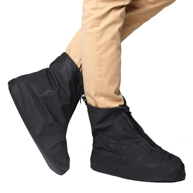 Men Women Shoes Covers for Rain Flats Ankle Boots Cover PVC Reusable Non-slip Cover for Shoes with Internal Waterproof Layer