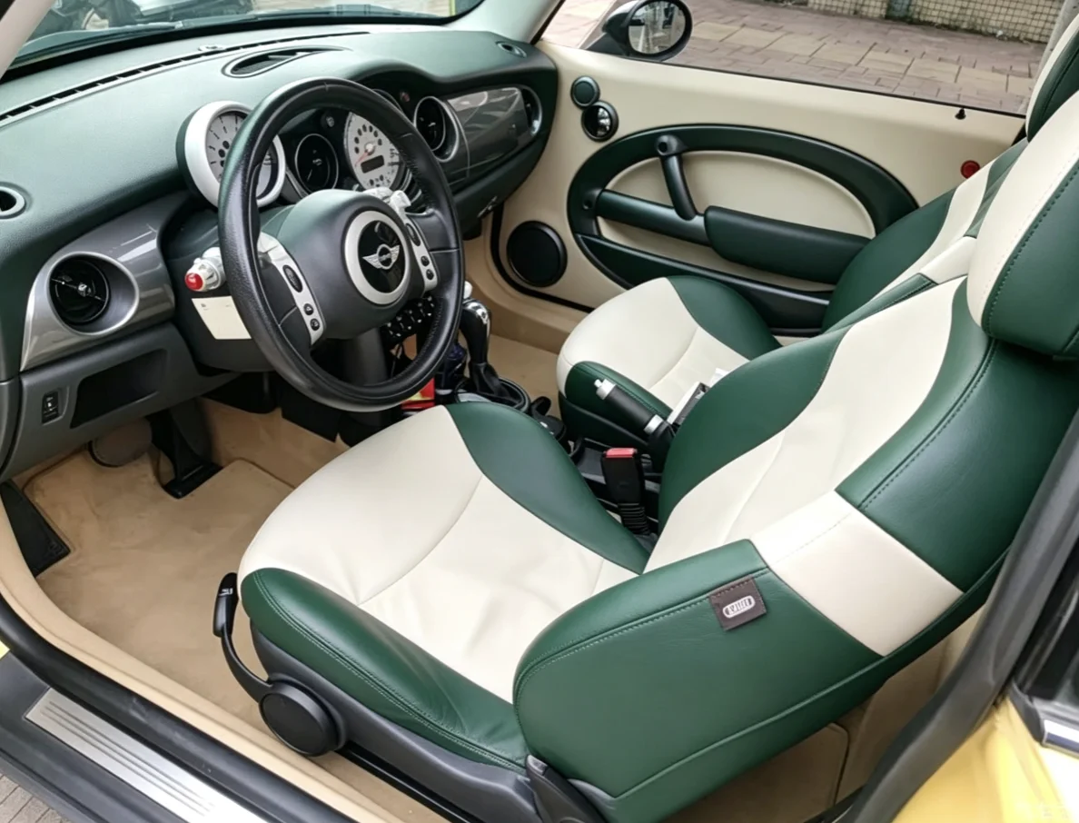 Für Mini R50 Maßgefertigte Autositzbezüge Luxuriöses Nappaleder 100% Passgenau Innenraumzubehör 360 ° Vollständige Abdeckung – Detail 4
