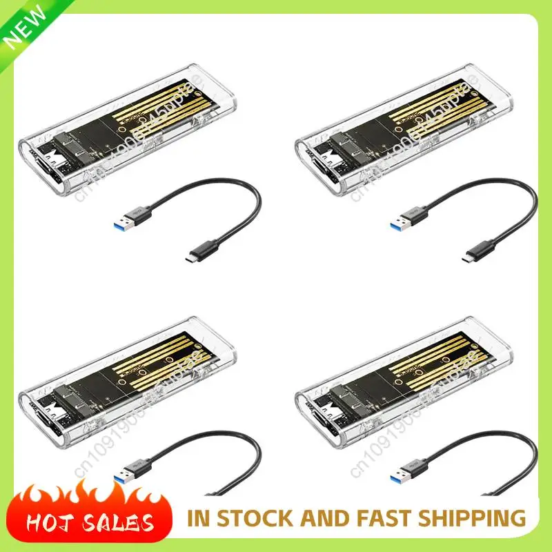 

N88R 4X M2 SSD Case M.2 NVME SSD Enclosure Portable USB3.1 Type-C SSD Transparent Hard Disk Case 5Gbps For PC