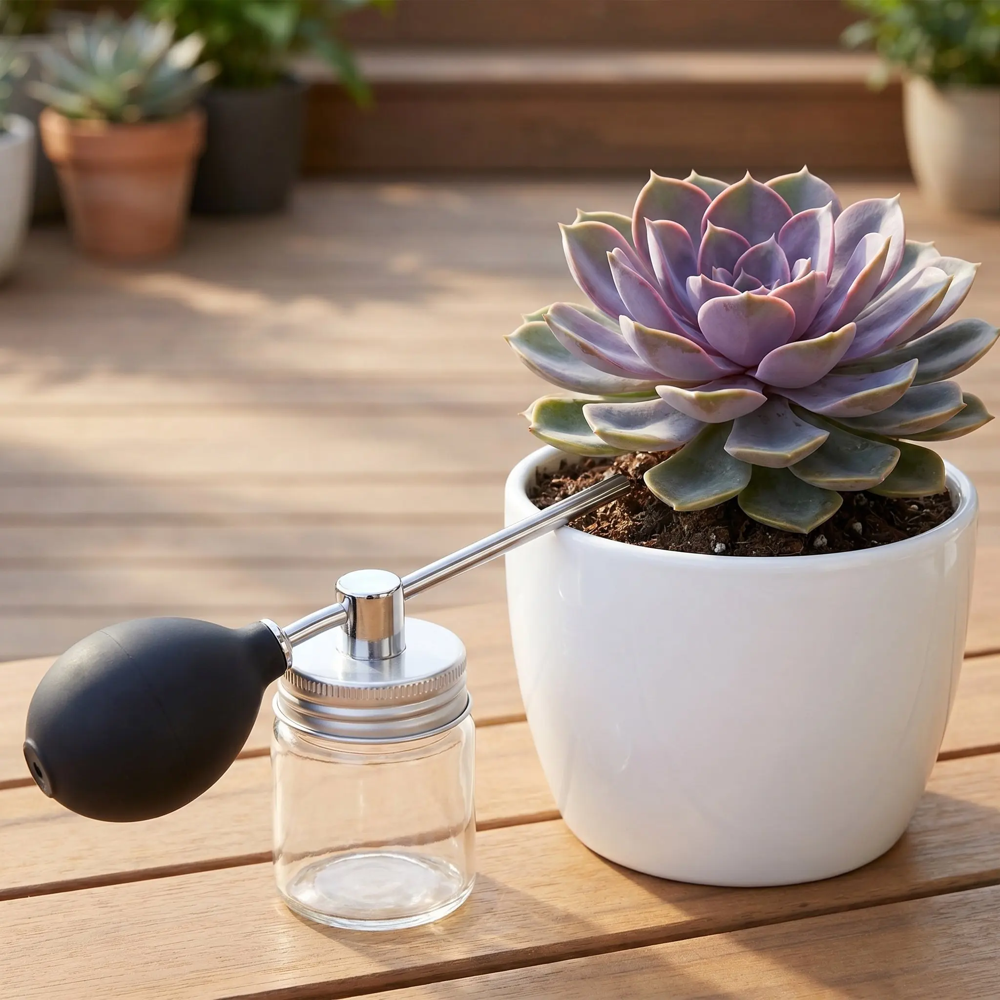 Manual Garden Diatomaceous Earth Spreaders Powder Duster Applicator Metal Tube Precise Plant Powder Sprayer Dispenser Soil