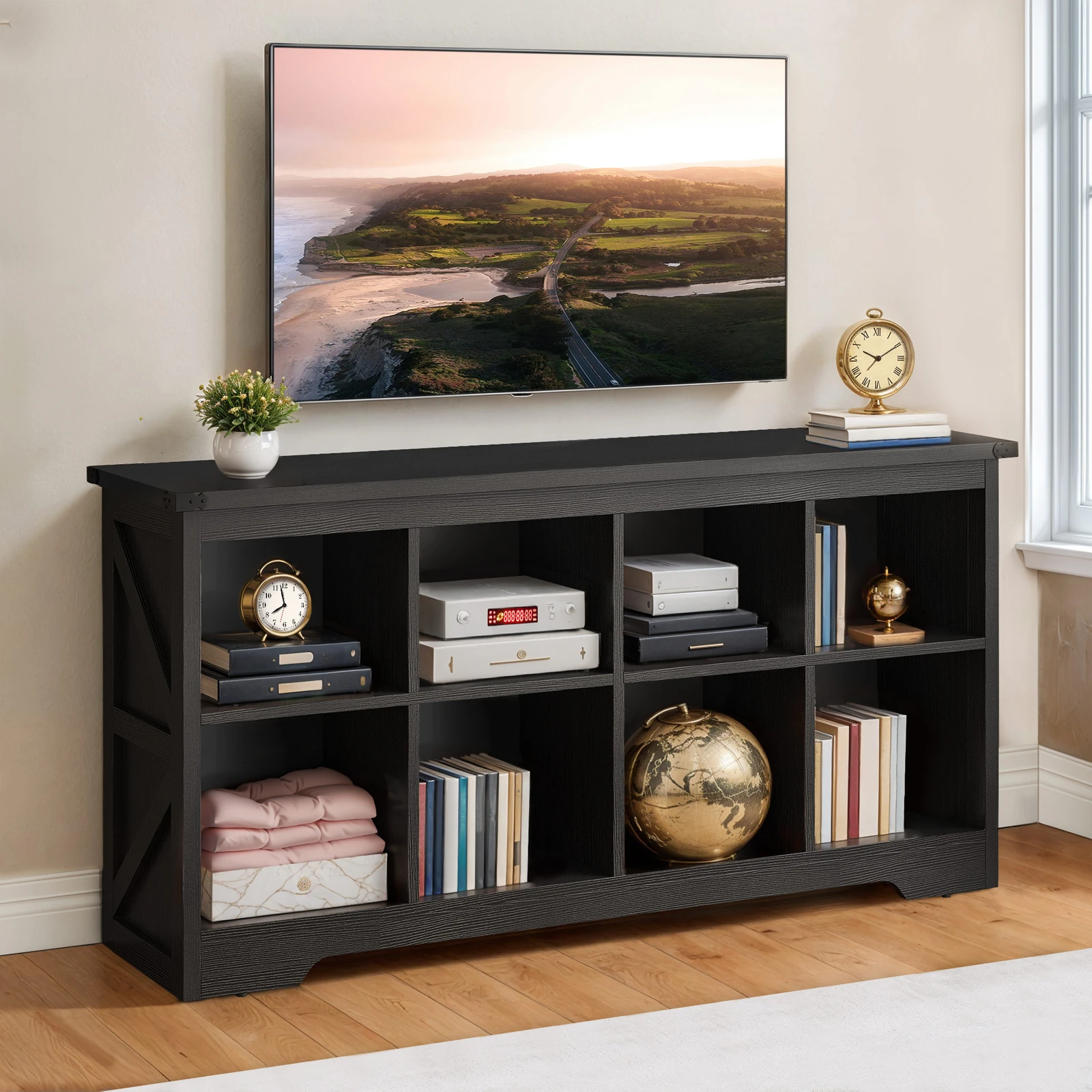 

Console Table TV Stand for up to 65 in Media Entertainment Center Storage