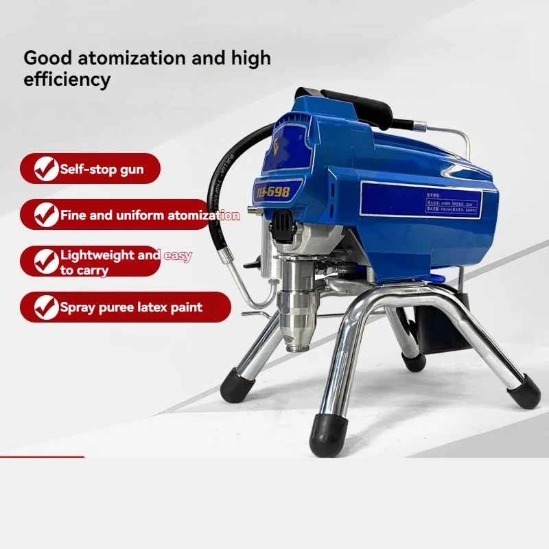 مكبس محمول بدون هواء 220 فولت، بخاخ من اللاتكس، طلاء كهربائي صغير عالي الطاقة