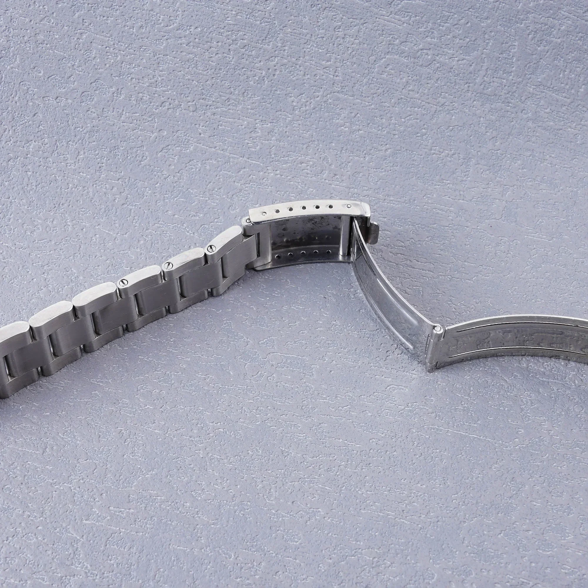 Rolamy 20mm 316L Stainless Steel Silver Hollow Endband with Oyster Bracelet  Watch Band For Seiko 5 Sports SRPE61-67 SRPG61-63