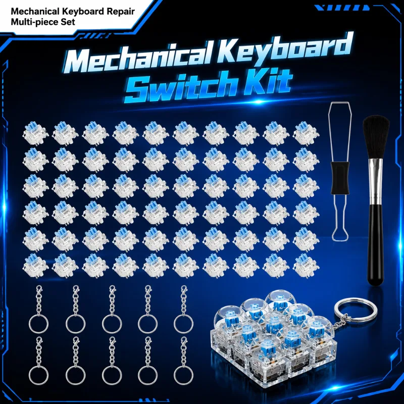 iTLY Gold Keyboard Switches with Switch Puller linear trigger 3-PIN Gold Keyboard Clicker Replacement Mechanical Keyboard Switch