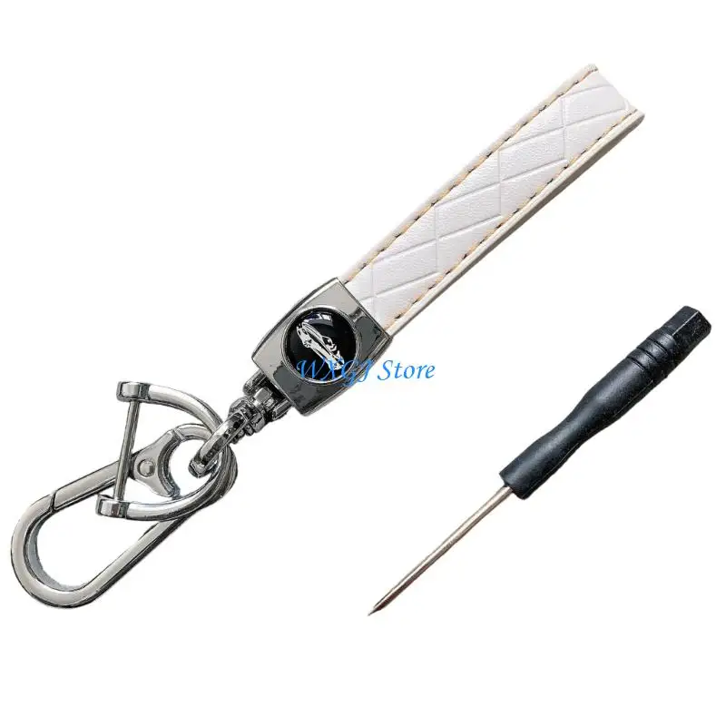37JE Strong Braided Rope Keychain with Metal 145mm Perfect for Auto