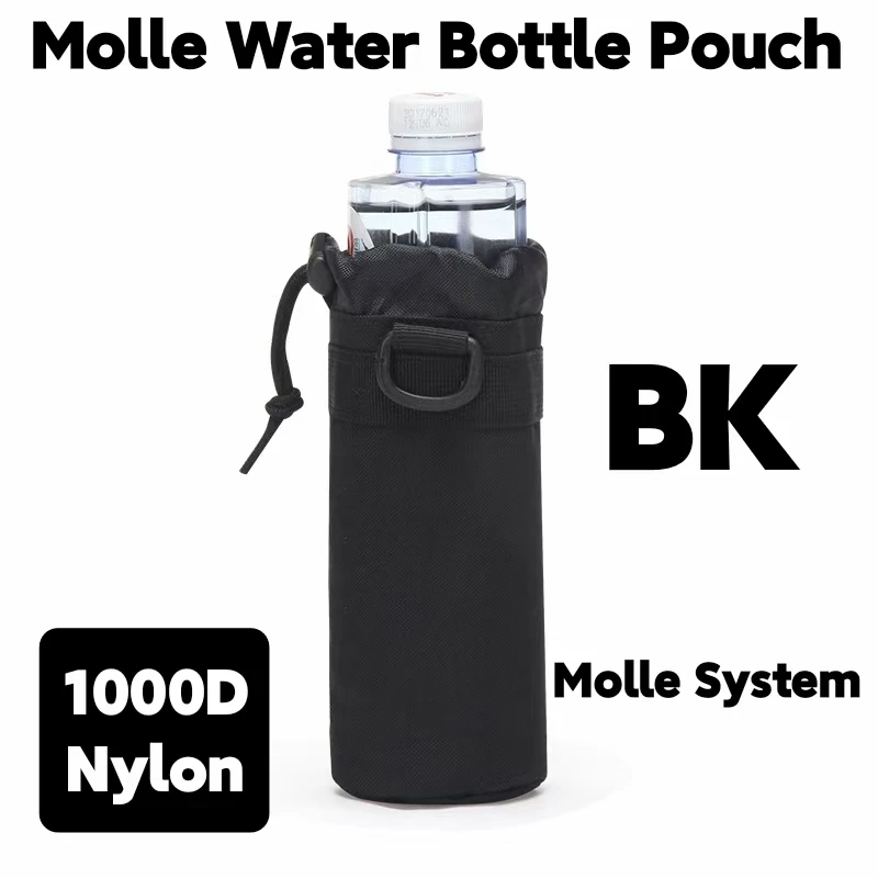 

Охотничья сумка для бутылки с водой Molle, держатель для чайника, переноска для путешествий на открытом воздухе, езды на велосипеде, альпинизма, пешего туризма, кемпинга, рыбалки, столовой, поясная сумка