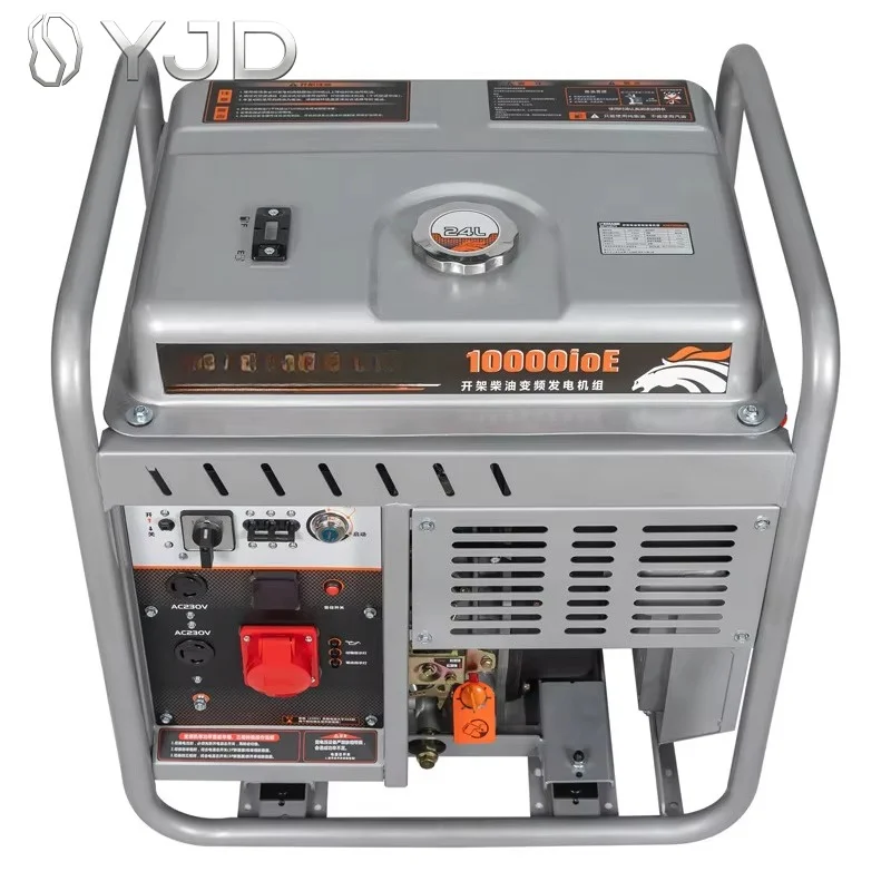 Power Equipment 8000-Watt Electric/Recoil Start Diesel Home Backup Portable Open Frame Inverter Generator