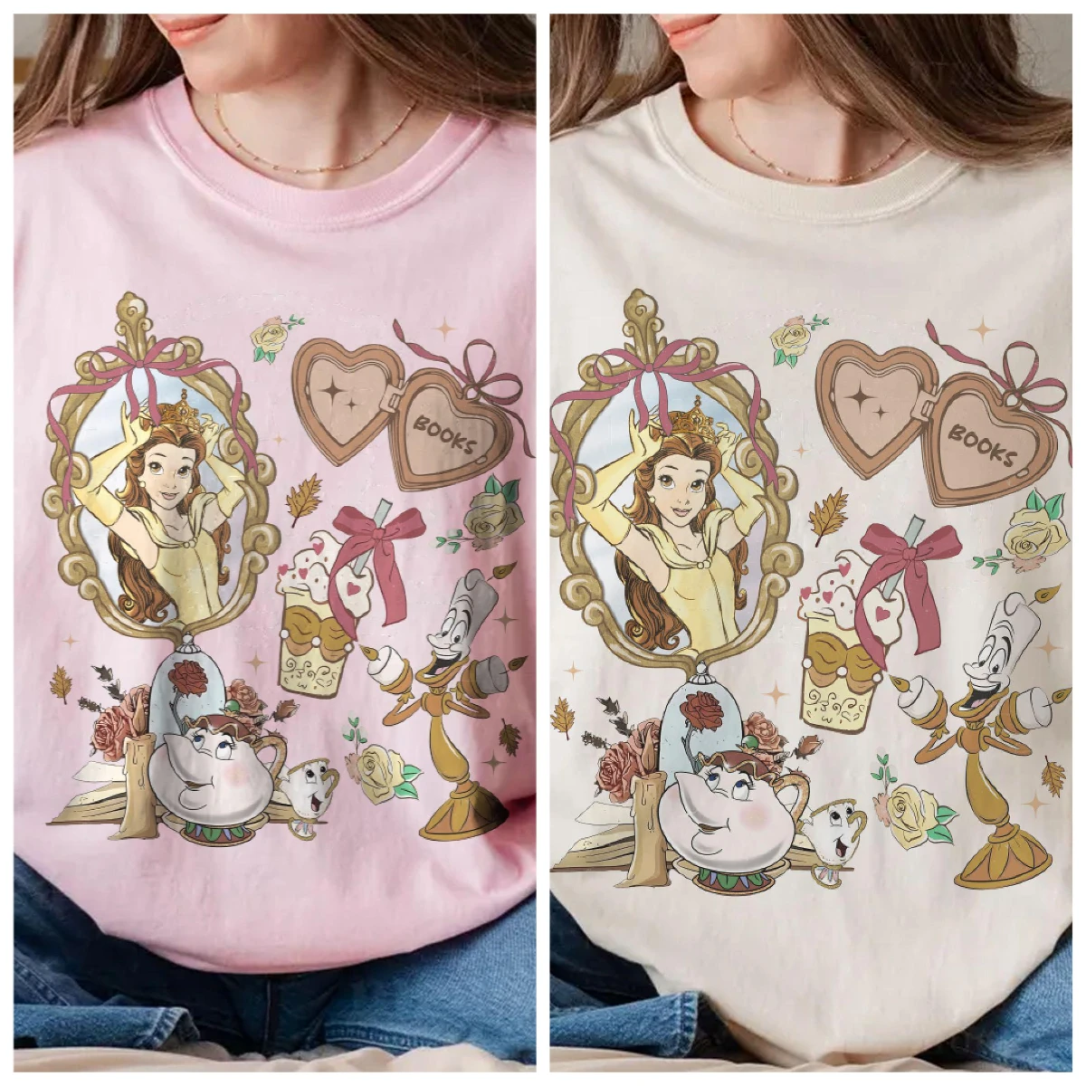 

Disney Beauty Belle Princess Fairy Tale Shirt Beauty and The Beast Shirt Bookworm T-shirt Disney Girl Tour Shirt Trendy Casual