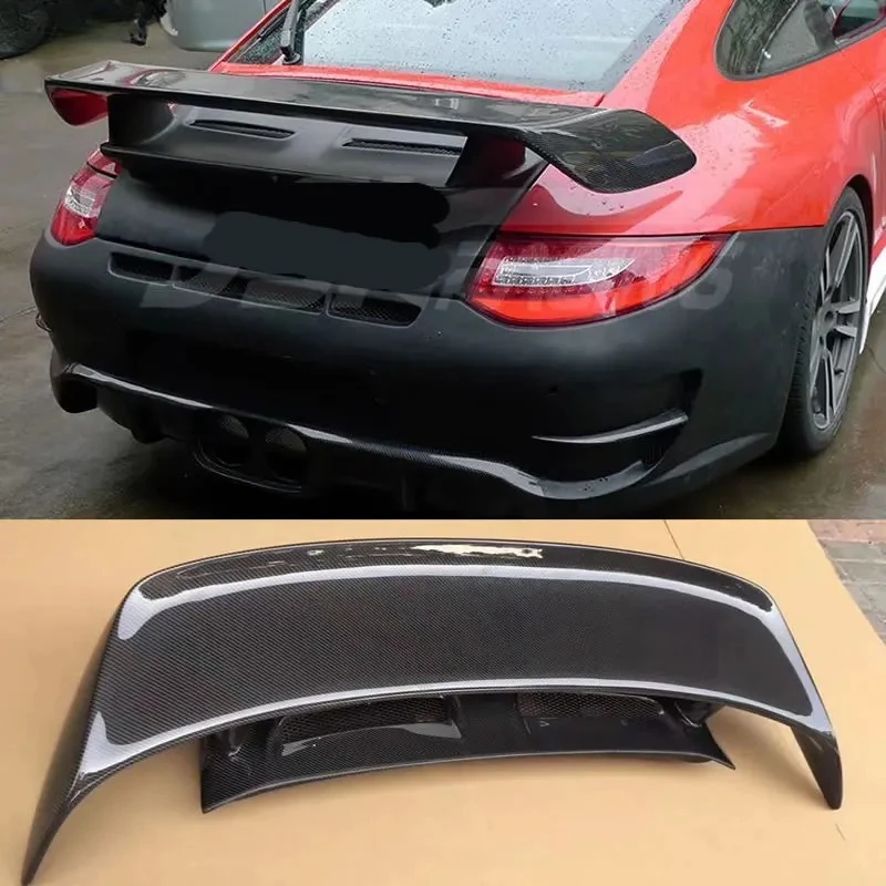 

Для Porsche 911 Carrera 997 GT2 RS 997.2 2008-2011, задний спойлер из настоящего углеродного волокна, стекловолокна, комплект кузова автомобиля
