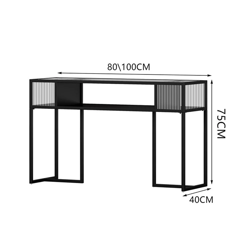 Equipment Design Nail Table Professionals Glass Beauty Reception Nail Table Luxury Service Scrivania Per Unghie Trendy Furniture