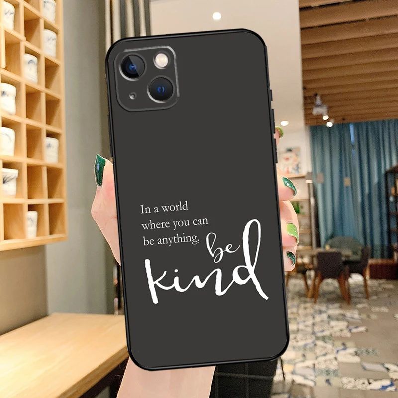 Seja gentil caso de telefone para iphone 13 pro max 16 15 11 12 14 pro max mini xr 15 16 plus 16e capa coque