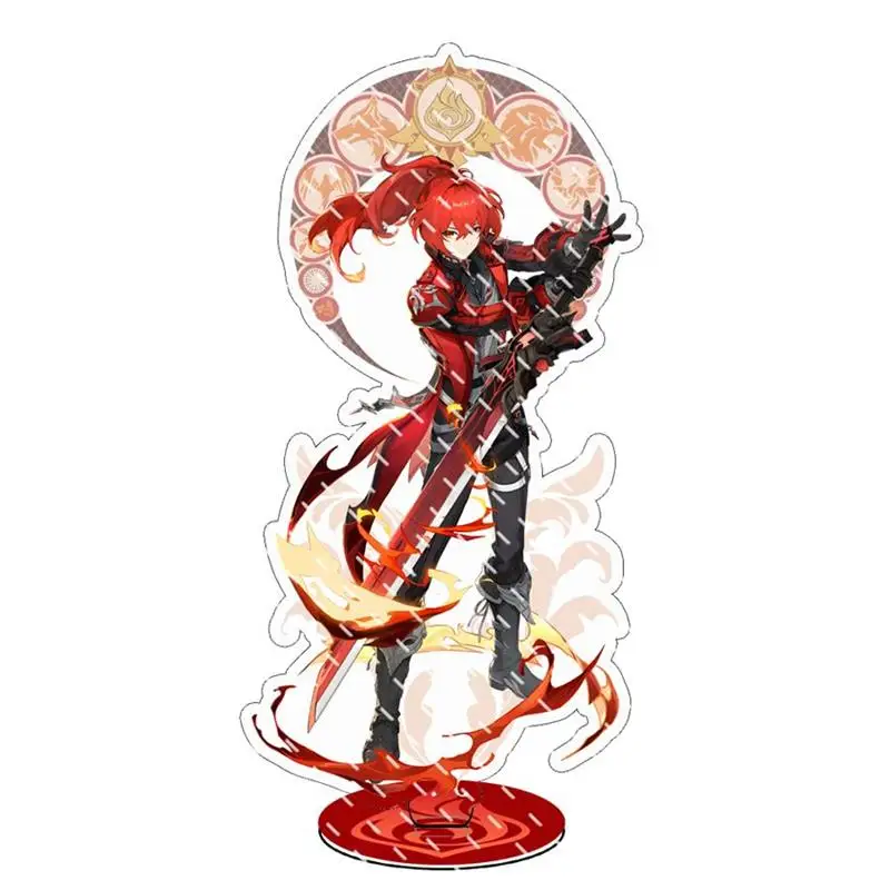 Figura de Anime Zhongli Xiao Baizhu Wanderer Diluc Hutao Raiden Shogun Yae Miko, soporte acrílico, modelo de placa, decoración de escritorio, regalos para fanáticos, nuevo