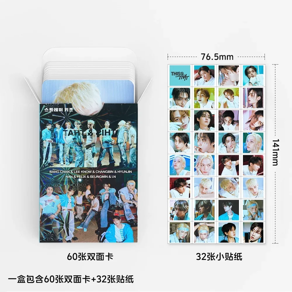 92 Stück Koreanische Hot Idol Neualbum "THIS&THAT" Hochwertige Lomo-Karten Felix BangChan HyunJin I.N Han Fans Sammelkarten – Detail 3