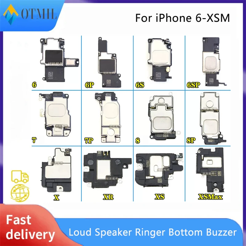 

Bottom Loud Speaker Flex Cable For iPhone 5 5C 5S 6 6S 7 8 Plus X XR XS MAX Sound Ringer Buzzer Speaker Inner Replacement Parts