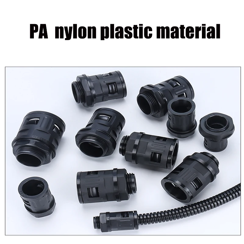 Corrugated Pipe Joint Plastic Tube Connecto Bellows Joint AD10-PG7-AD54.5-PG48 Cable Gland Nylon Joint