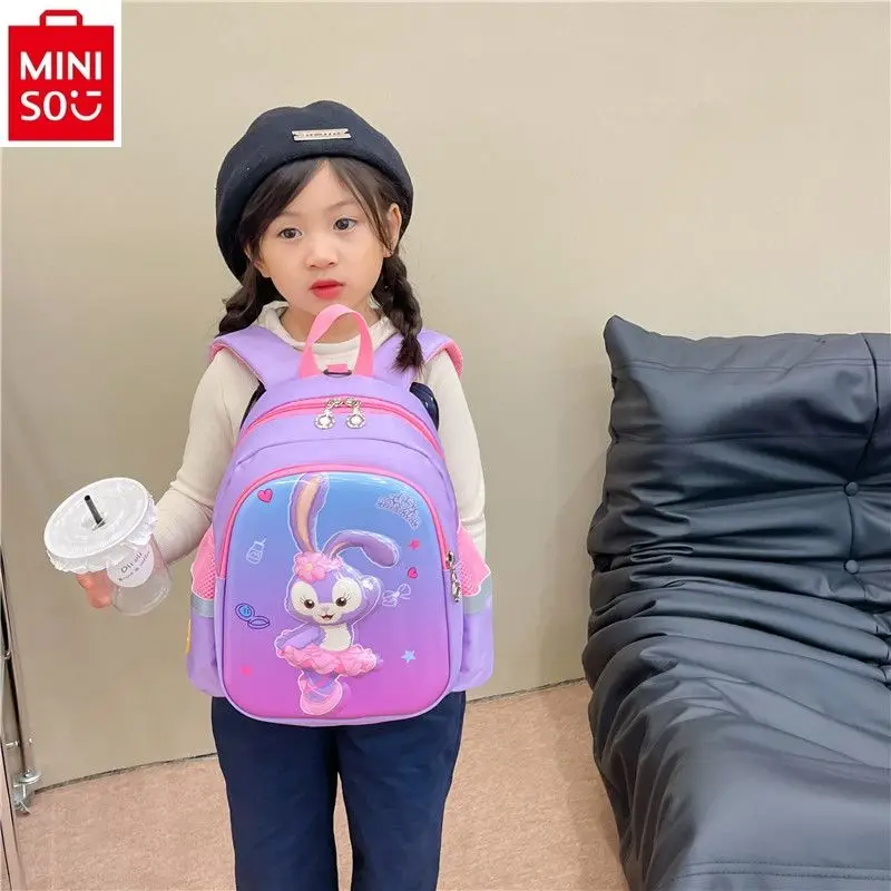 MINISO 2024 신상 만화 백설공주 분실 방지 로프, 유치원 배낭, 중소형 학급 아동용