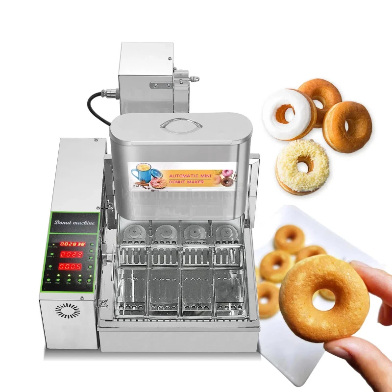 Automatic 4 Row Donut Fryer Maker 110V 220V Doughnut Making Equipment Factory Commercial Mini Doughnut Machine