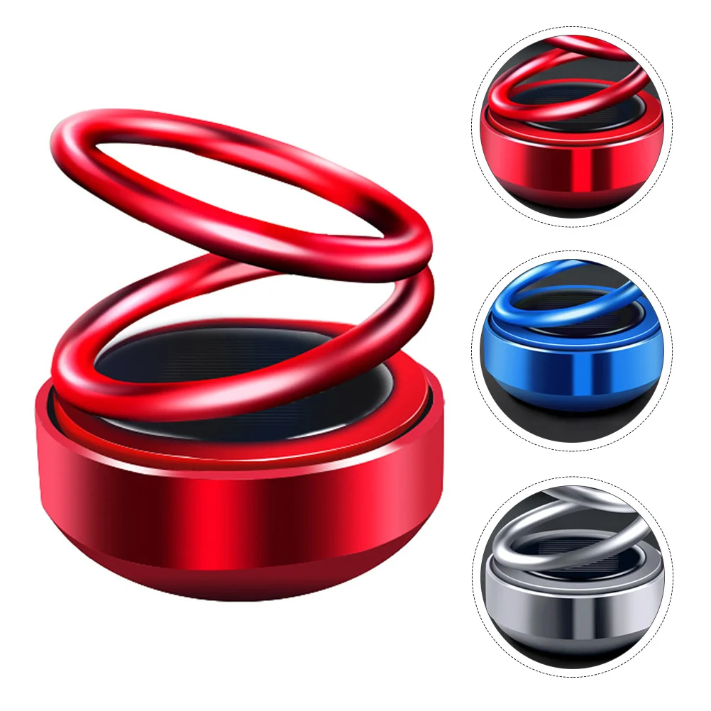 

1Set Car Dashboard Aromatherapy Decor Solar Energy Rotating Alloy Ornament Vehicle Aroma Decoration Creative Tech Design Gift