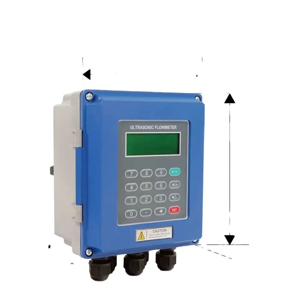 DN25-100 Ultra.sonic Wa.ll Mounted Fixed Type Digita.l Liquid Flow Sensor Inline Wa.ter Flowmeter Pipe Mea.surement
