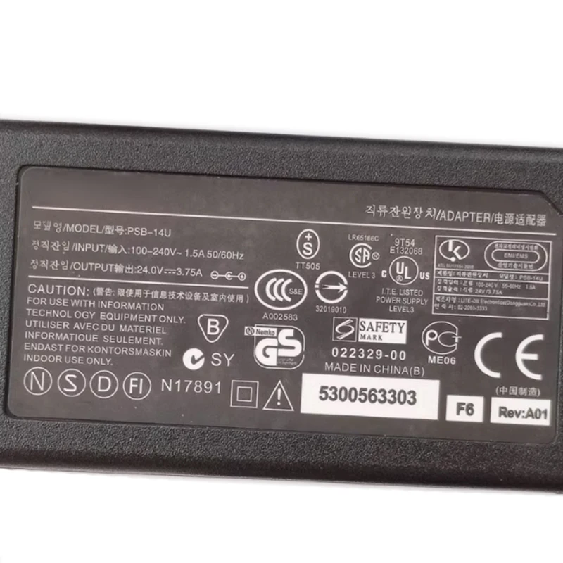 Genuine Roland PSB-14U AC Adapter 24V 3.75A Power Supply for DP603 605HP-505 WPA-1 Portable Audio Power Adapter