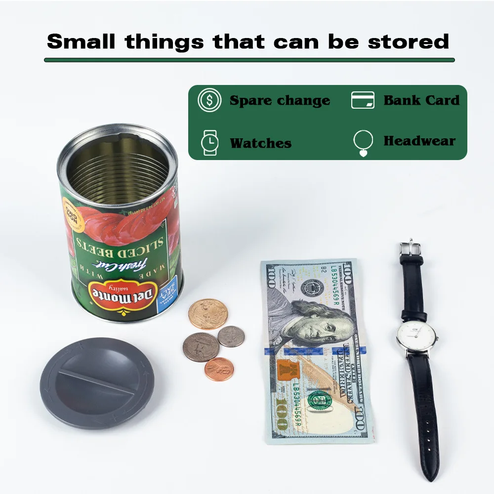 Multi-functional Tinplate Container Small Objects Beet For Cans Combo Organizers Home Storage Hidden Money Safe Hiding Box