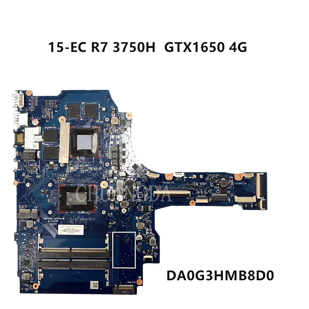 DA0G3HMB8D0 For HP Pavilion 15-EC 15Z-EC Laptop Motherboard WithR7 3750HGTX1650 4G GPU L71928-601 100% Tested