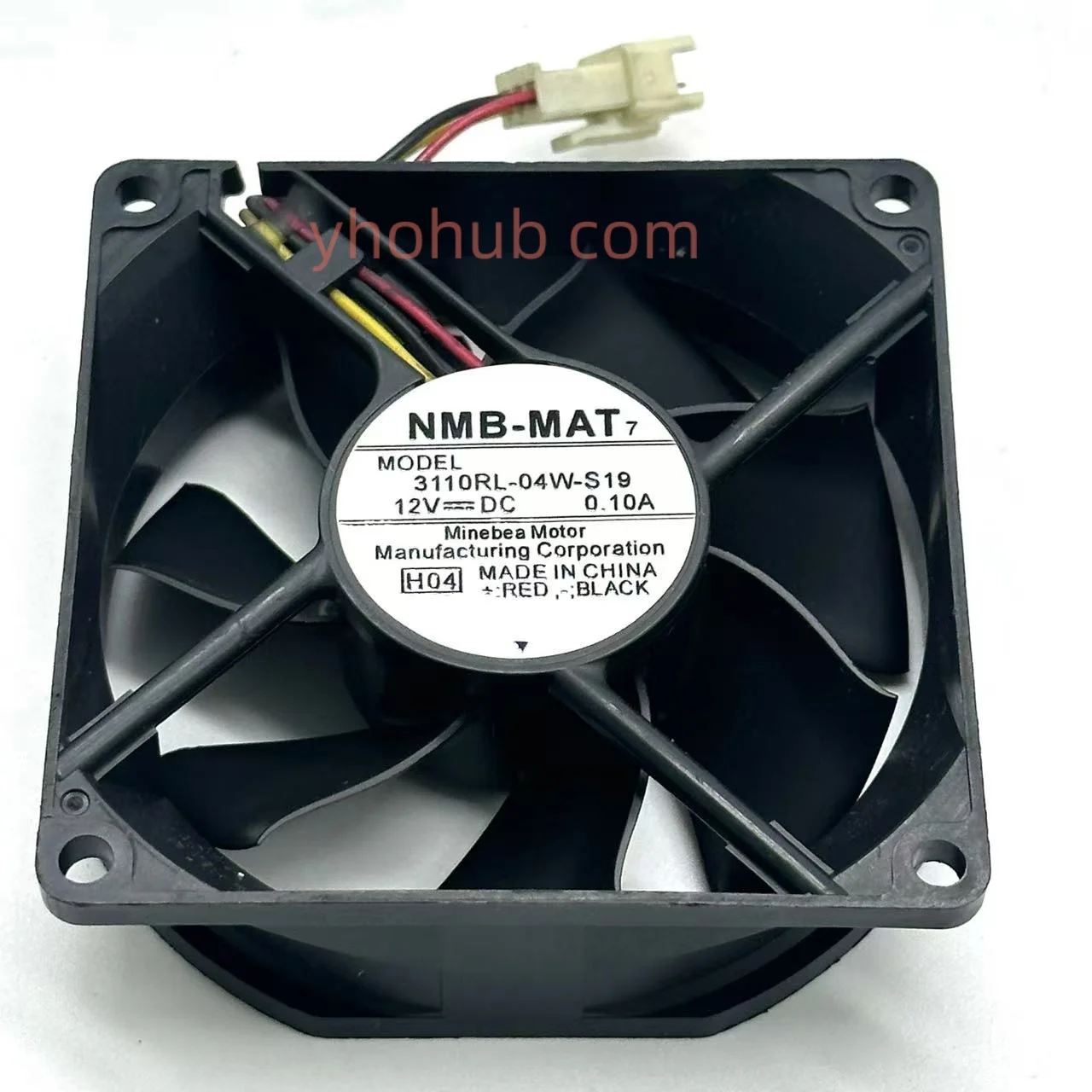 

NMB-MAT 3110RL-04W-S19 H04 DC 12V 0.10A 80x80x25mm 3-Wire Server Cooling Fan