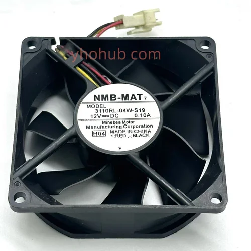 NMB-MAT 3110RL-04W-S19 H04 DC 12V 0.10A 80x80x25mm 3 선 서버 냉각 팬 