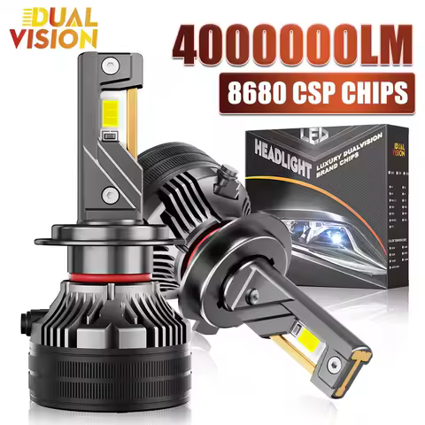 H11 LED Headlight Bulbs Canbus CSP Chip H4 H7 high-power 4000000LM 6000K with Turbo fan H8 H9 HB3 HB4 H1 9005 9006 9012 fog ligh