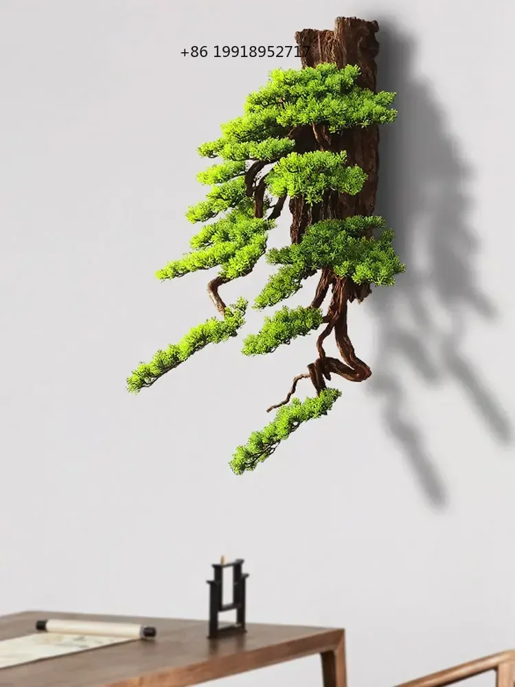 Artificial Plant Welcome Pine Dead Wood Wall Hanging Wall Decoration Living Room Hotel Model Room Wall Decoration New Pendant