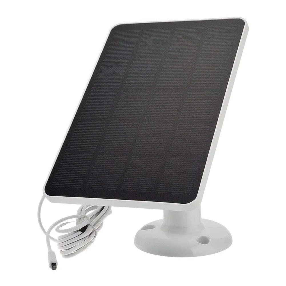 4W Monocrystalline Solar Panel for For eufy Camera For blink Security System Low Power Monitoring Outdoor Charging