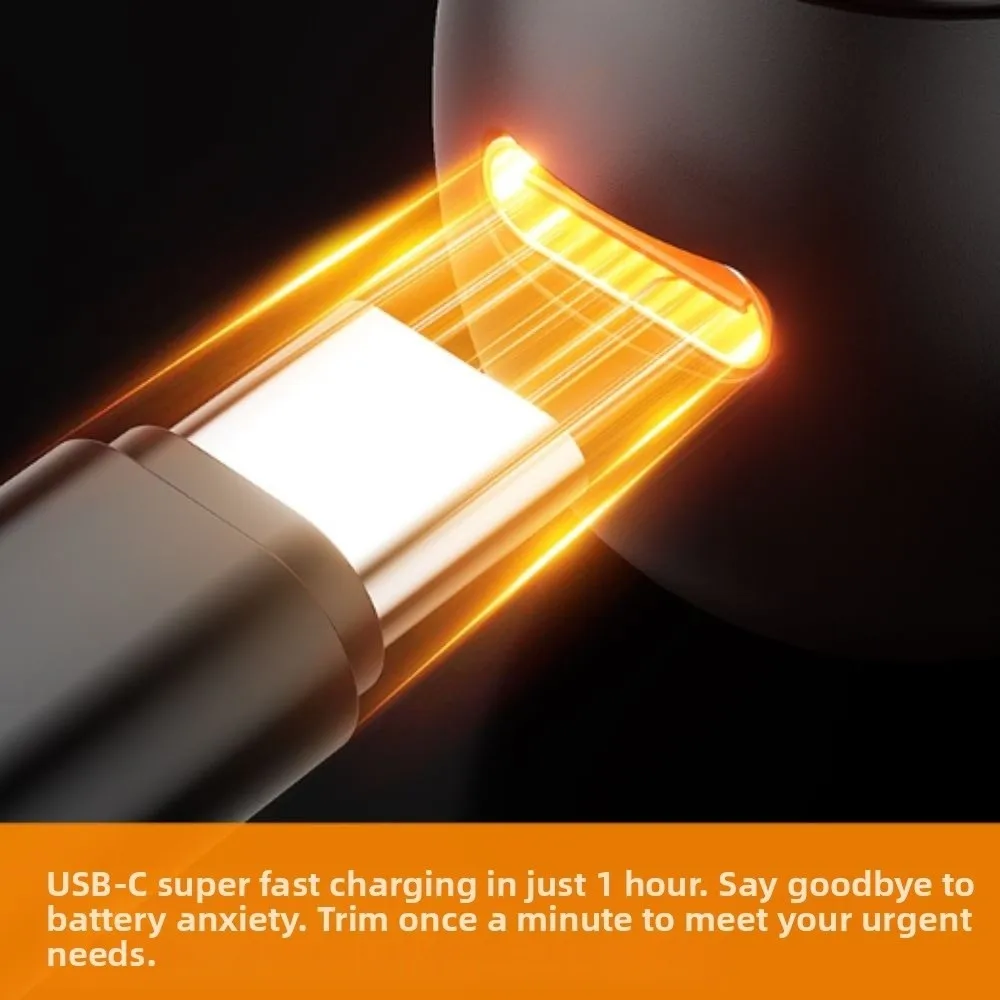 

LED Digital Display Electric Nose Hair Trimmer Rotary Cutter Head Safety Pruning Nose Hair Remover Efficient Painless