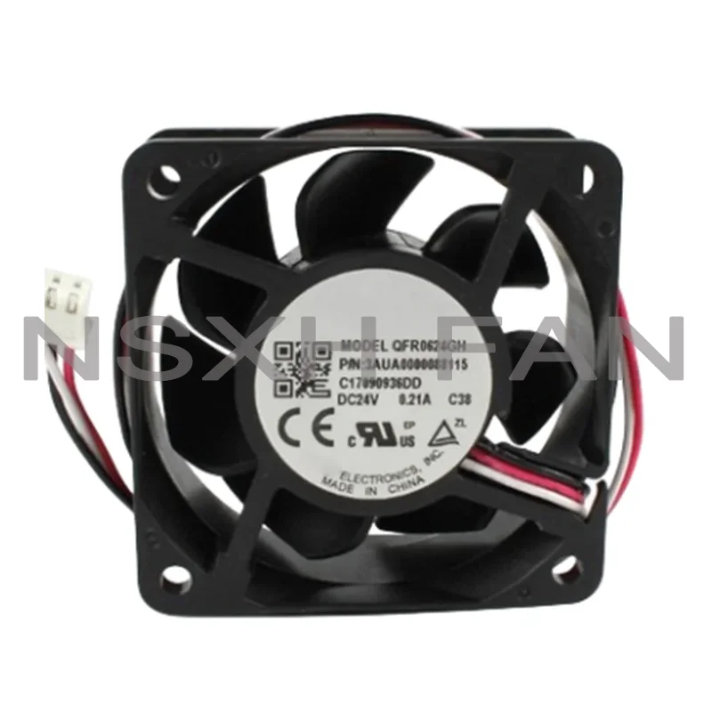 QFR0624GH 24V 0.21A 60x60x25mm 3-Wire Server Cooling Fan