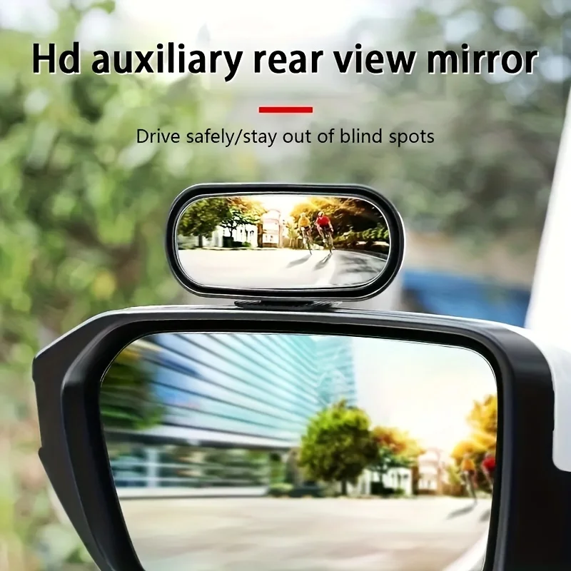Universal Car Accessories Car Mirror Auxiliary Rear View Mirror Wide Angle Side Rear Mirrors Reverse Blind Spot 360° Adjustable