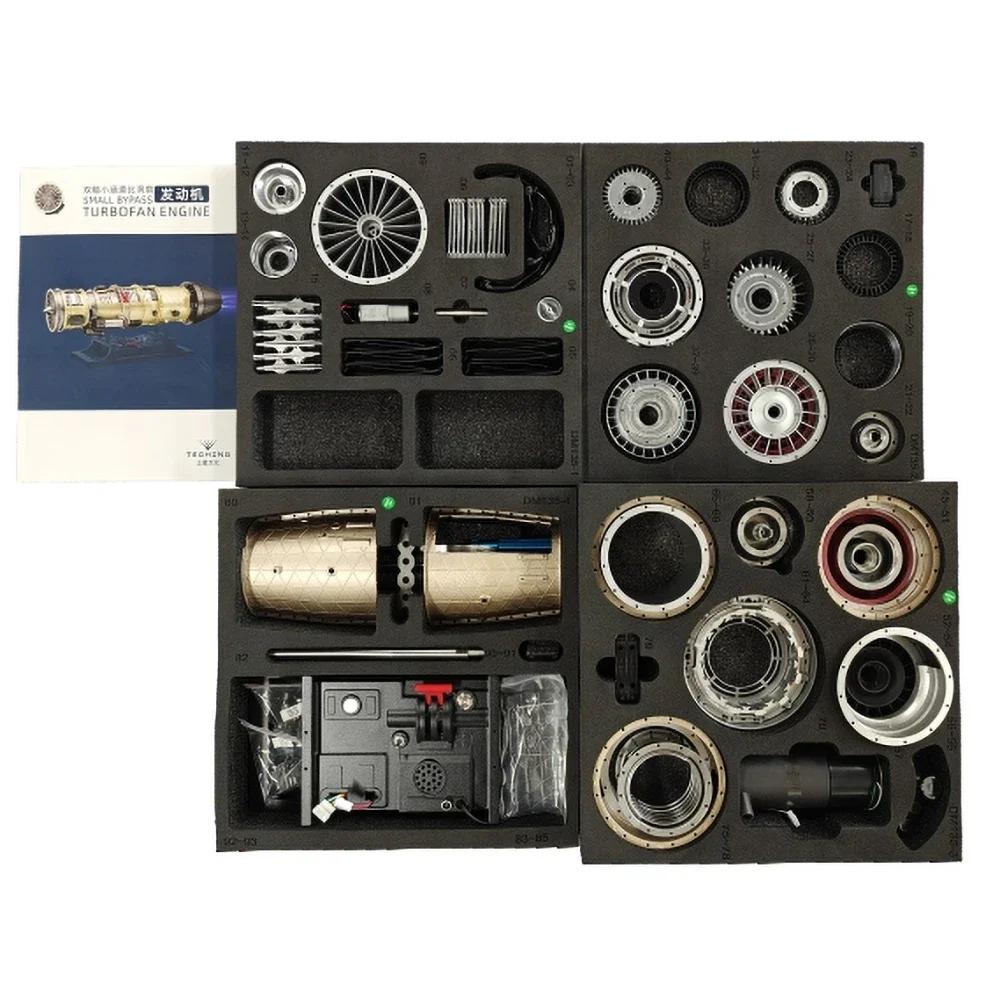 

TECHING SMALL BYPASS TURBOFAN ENGINE Электрическая сборка моделей НАБОР Настольные декоративные украшения Взрослые Детские игрушки Подарок
