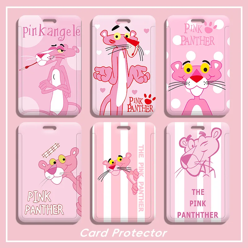 Tempat Kartu Gantung Disney Pink Panther Lucu, Gantungan Kunci Kartun, Tempat Kartu Identitas, Kartu Kredit, Kartu Bus, Kartu Pelajar, Set Hadiah