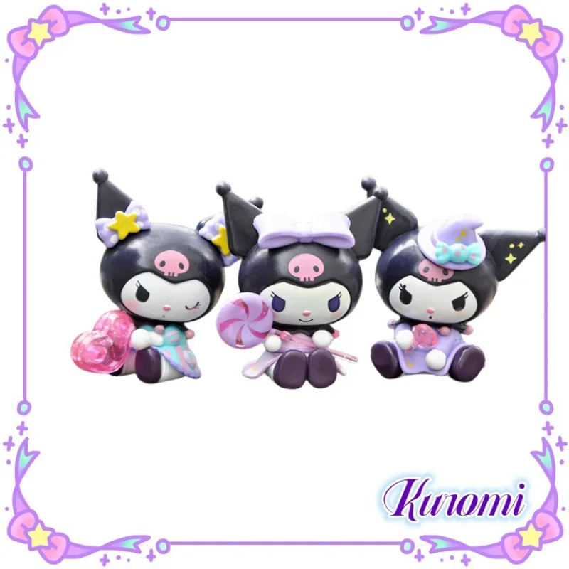 Sanrio cartoon animation Kulomi doll, serie dolcetto o scherzetto Halloween tide play figure home ornament bambola carina per regali