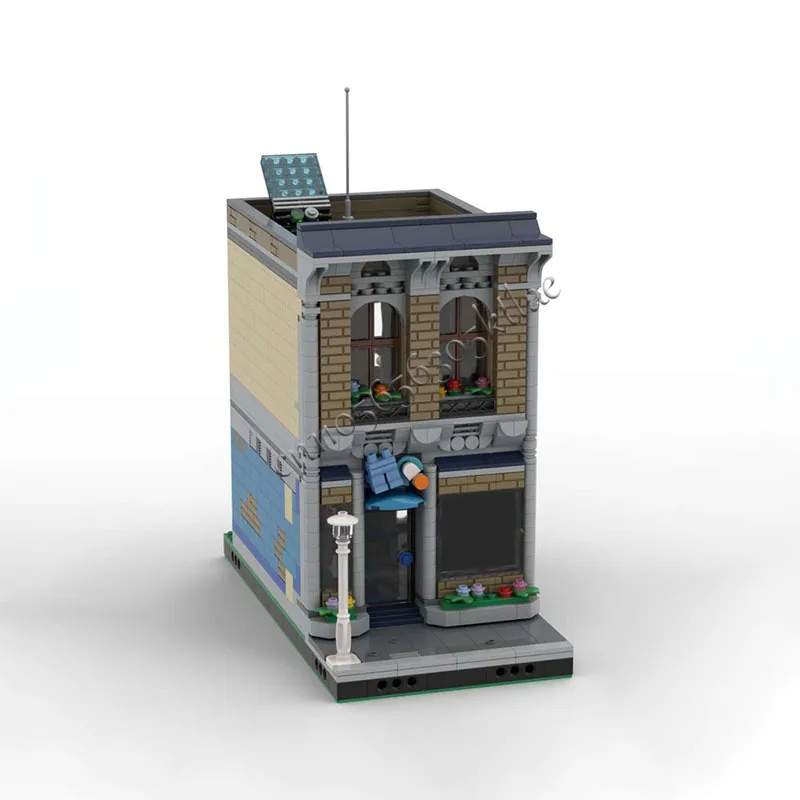 1492 pezzi MOC vestiti modulari boutique e appartamento modello di edificio blocchi fai da te architettura display giocattoli assemblaggio regali di compleanno