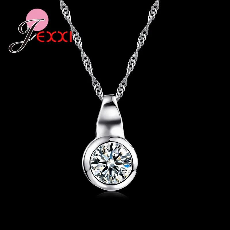 

New Personality Fashion Square Love Heart Crystal Zircon Pendant Necklace Invisible Transparent Fishing Line Necklace For Women