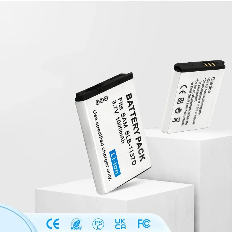 SLB-1137D Camera Battery 1000mAh Rechargeable Battery For Samsung NV100HD TL34HD NV106 HD i85 i100 L74 i80 NV1 NV24HD NV40