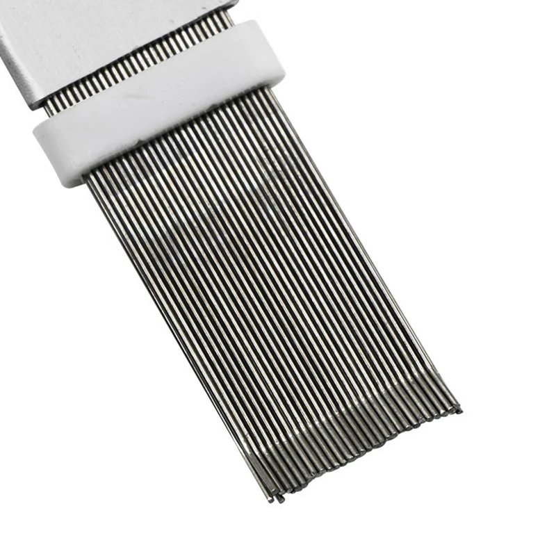 Air Conditioner Condenser Fin Cleaning Brush Coil Condenser Brush AC Fin Comb Stainless Steel Air Refrigerator Fin Brush