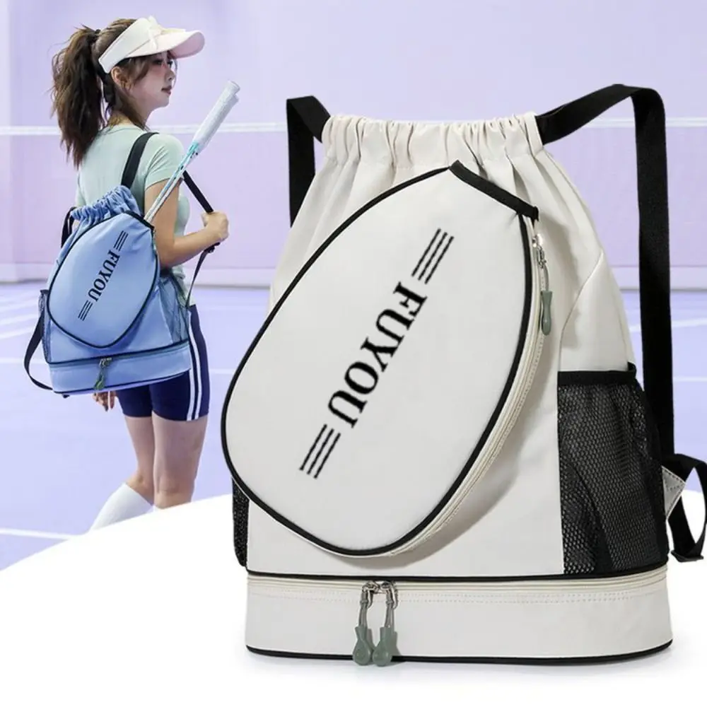 

Multifunctional Badminton Racket Backpack with Shoes Pocket Large Capacity Gym Fitness Pack Waterproof Pickleball Racket Bag