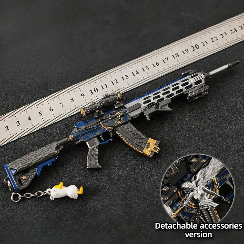 22cm delta force tenglong rifle de assalto-wu gou réplica arma chaveiro armas modelo jogo periférico brinquedo arma ornamento menino presente