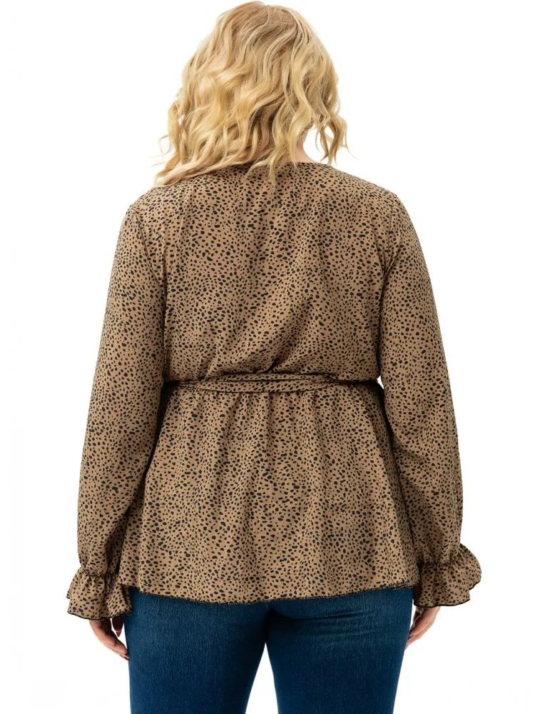 Women's Plus Size XL-4XL Casual Long Sleeve T-shirt Big Size 3XL Flower Print Blouse Top Women Clothing Oversized Spring Summer view 5