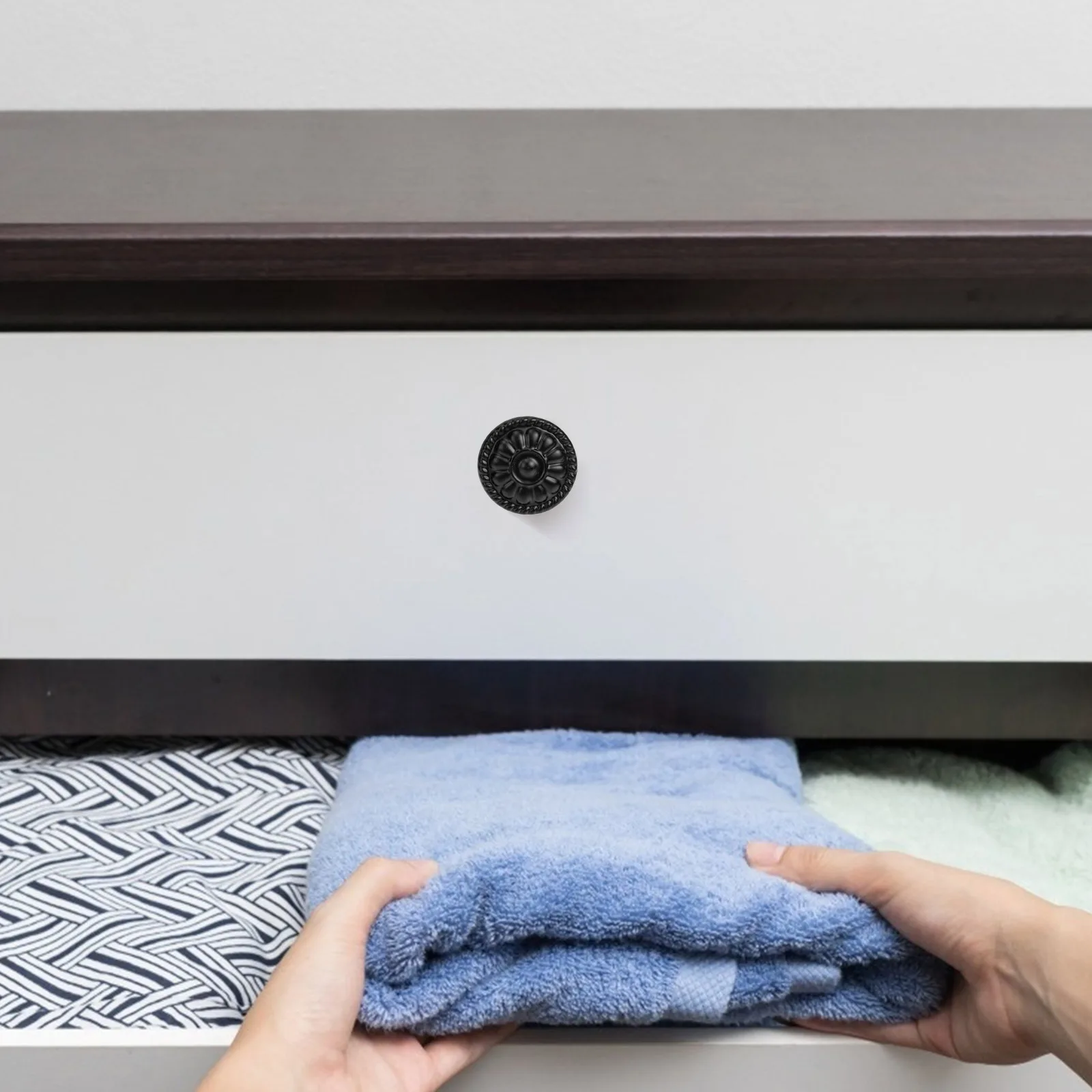 

10Sets Alloy Cabinet Knob Durable Black Drawer Pulls for Furniture Doors Desks Black Cabinet Knobs Drawer Knobs