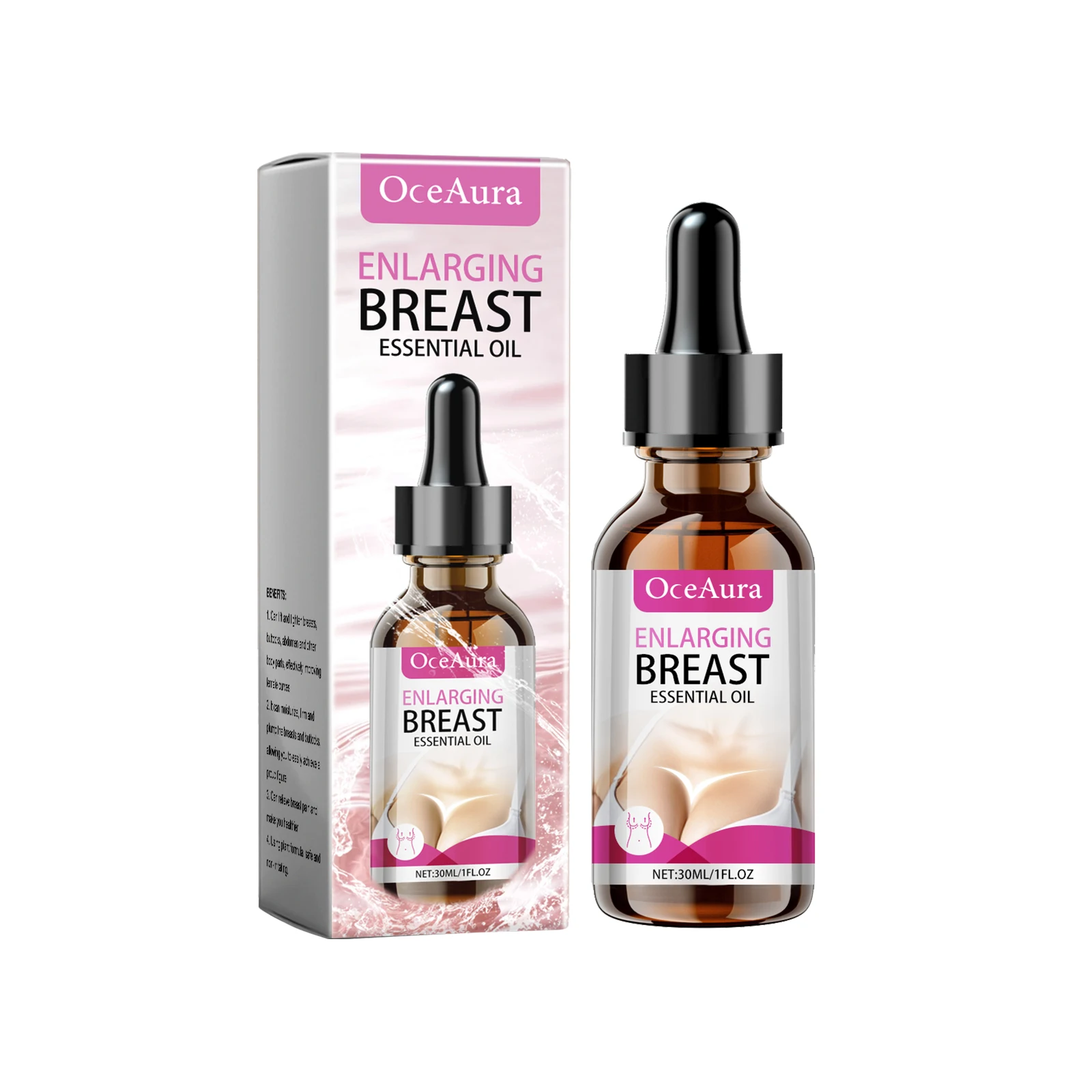 

Oceaura Collagen Body Essential Oil Volumizing Lift Chest And Butt Firming Body Sculpting Massage Oil 3pcs