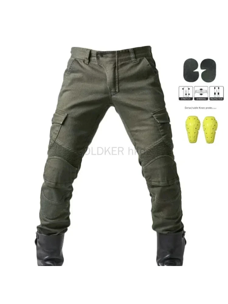 AliExpress NONE 2025 Motorcycle Jeans Cargo Pants with Knee Guards for Street Bike Fashion Pants Men's Clothingcargo Y2k Camo Pants for Men