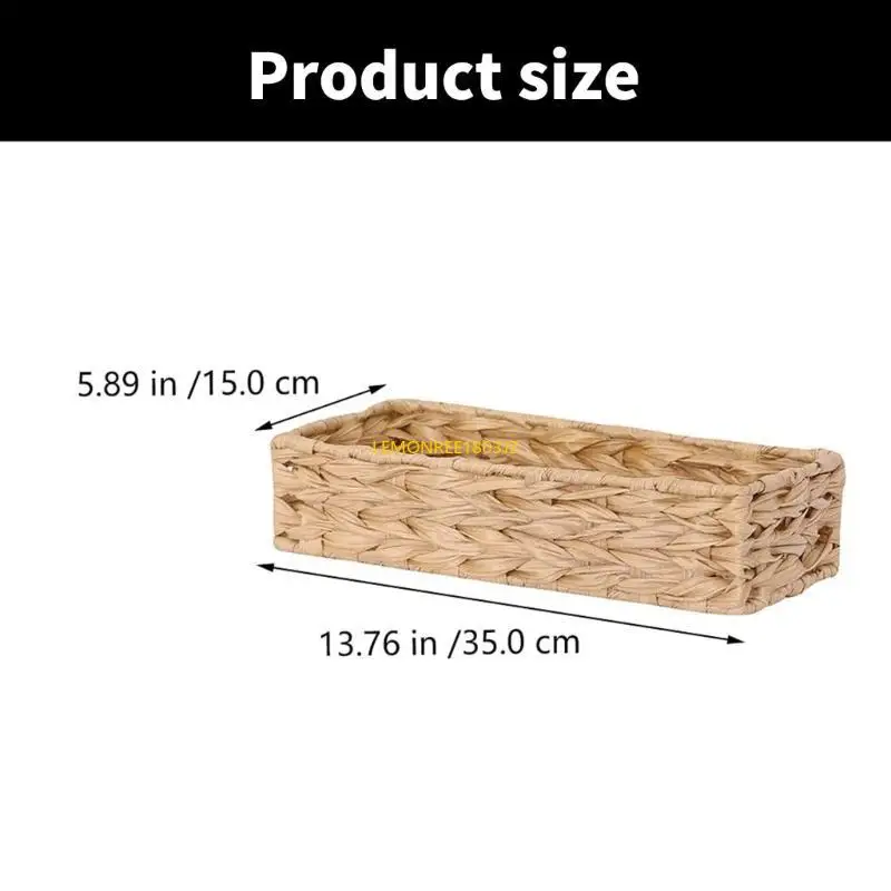 

N58C Decorative Rectangular Basket for Desk and Table Organization Snacks